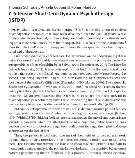 7 Intensive Short-term Dynamic Psychotherapy (ISTDP)